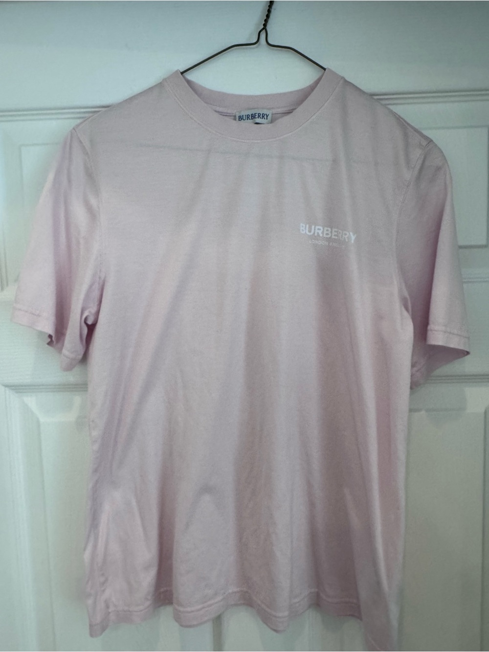 Burberry Women’s Pink Logo Crewneck T-Shirt